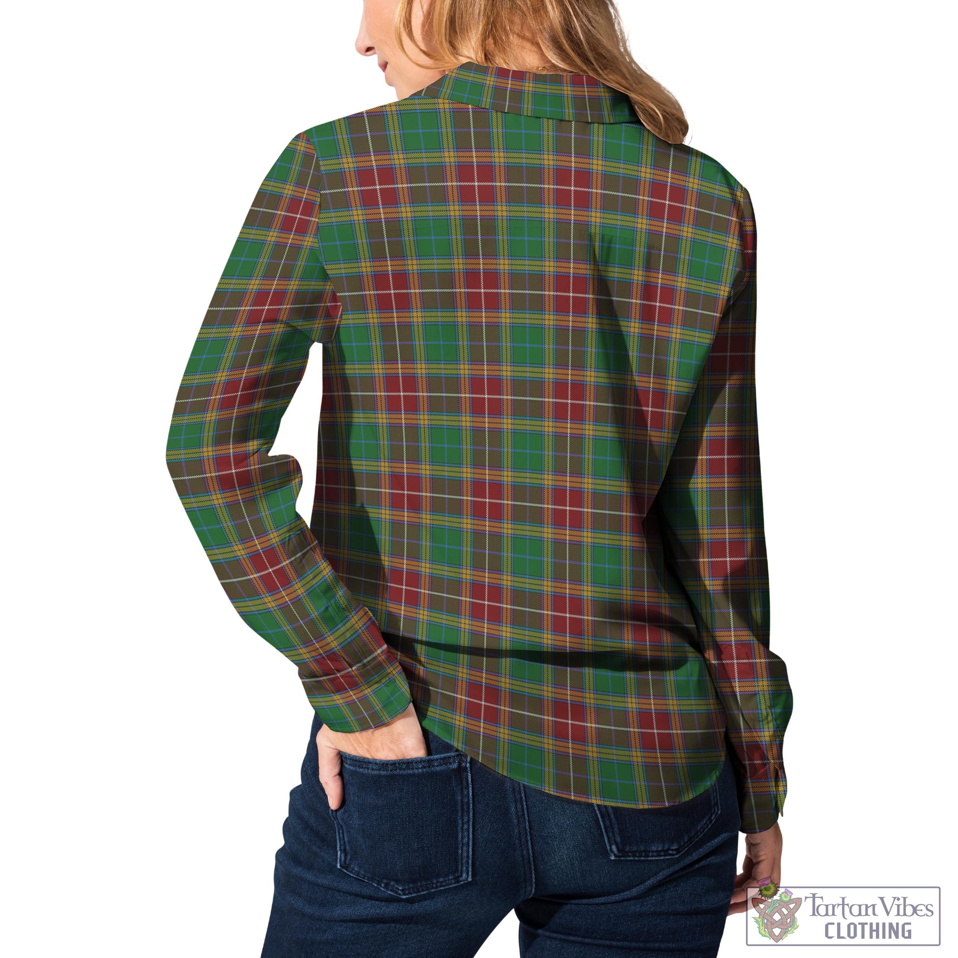 Tartan Vibes Clothing Baxter Tartan Womens Casual Shirt with Family Crest