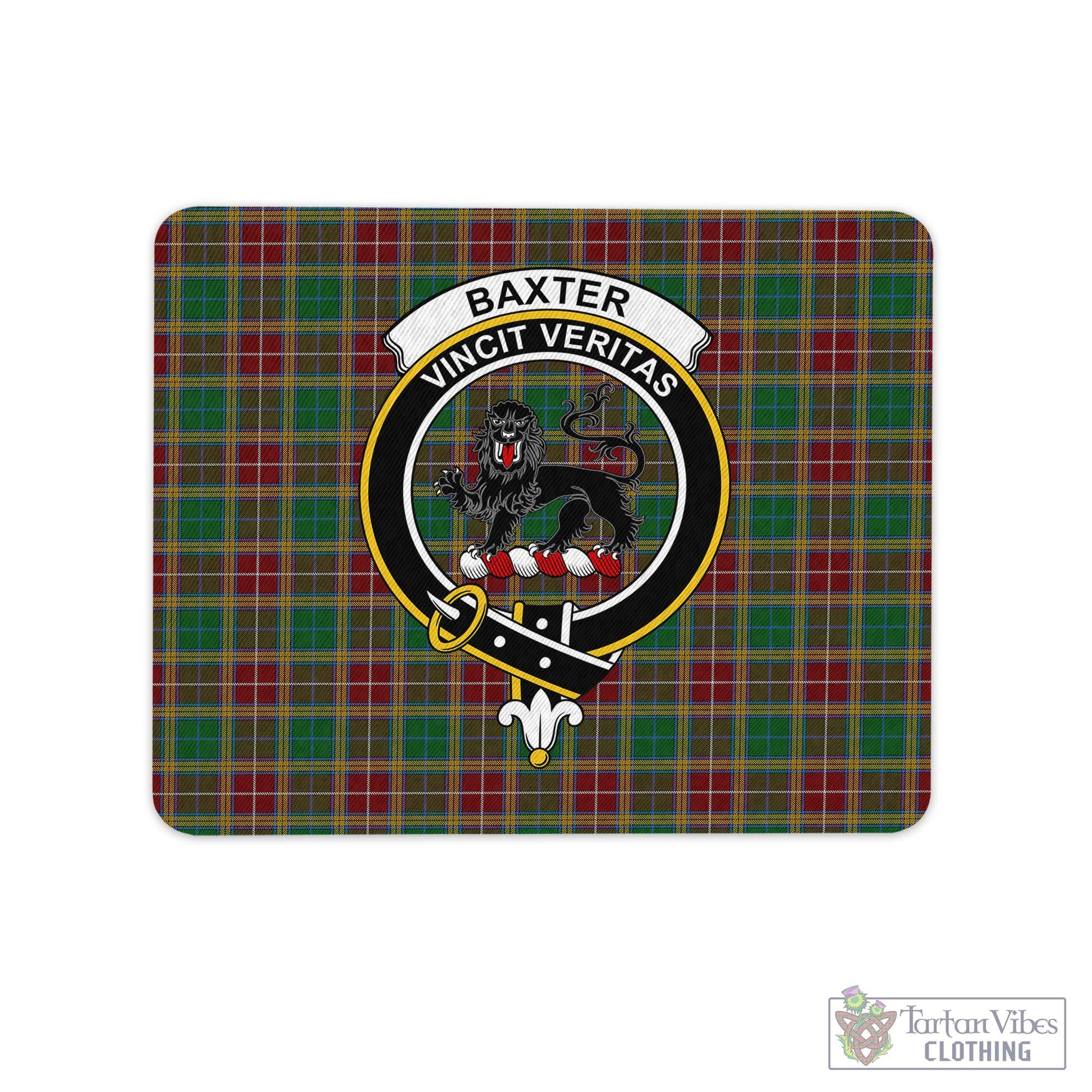 Tartan Vibes Clothing Baxter Tartan Mouse Pad with Family Crest