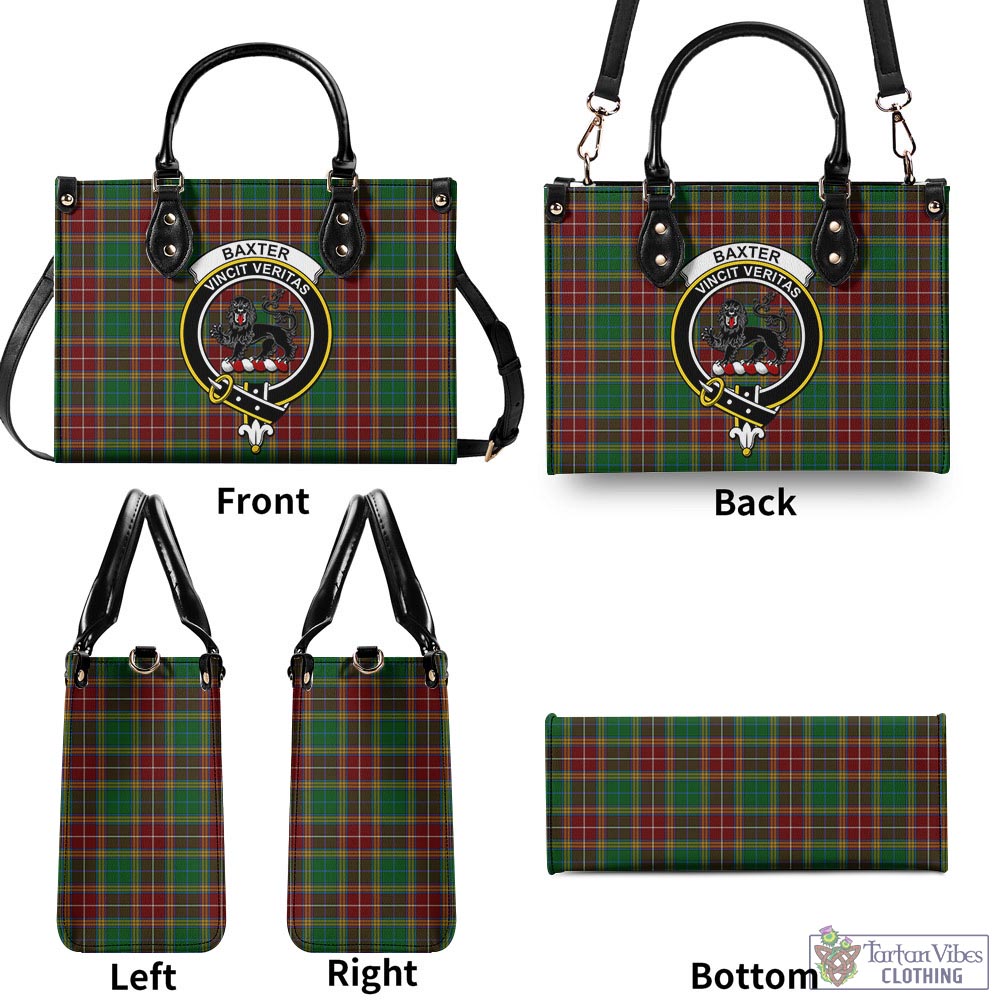 Baxter Tartan Luxury Leather Handbags with Family Crest - Tartan Vibes Clothing