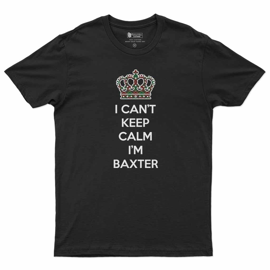 Baxter Can't Keep Calm Men's T-Shirt Black - Tartan Vibes Clothing