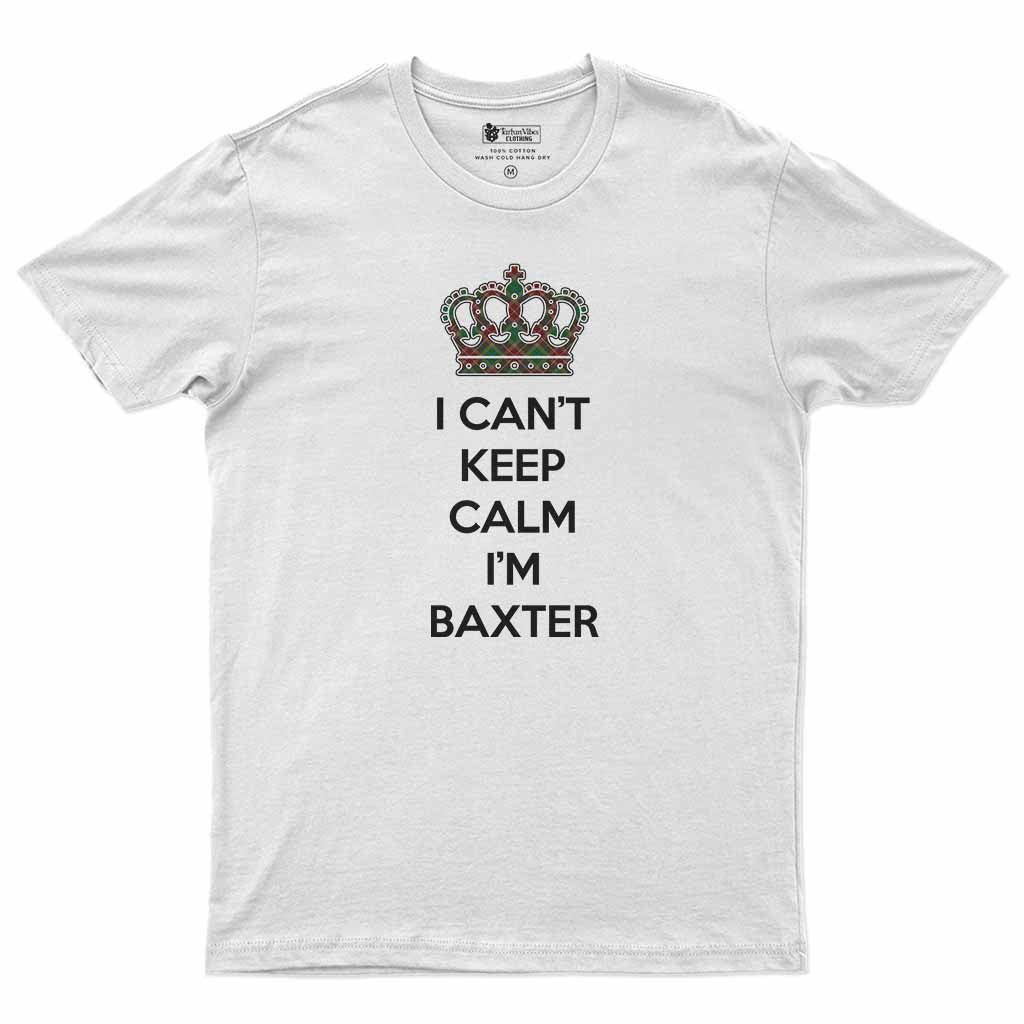 Baxter Can't Keep Calm Men's T-Shirt White - Tartan Vibes Clothing