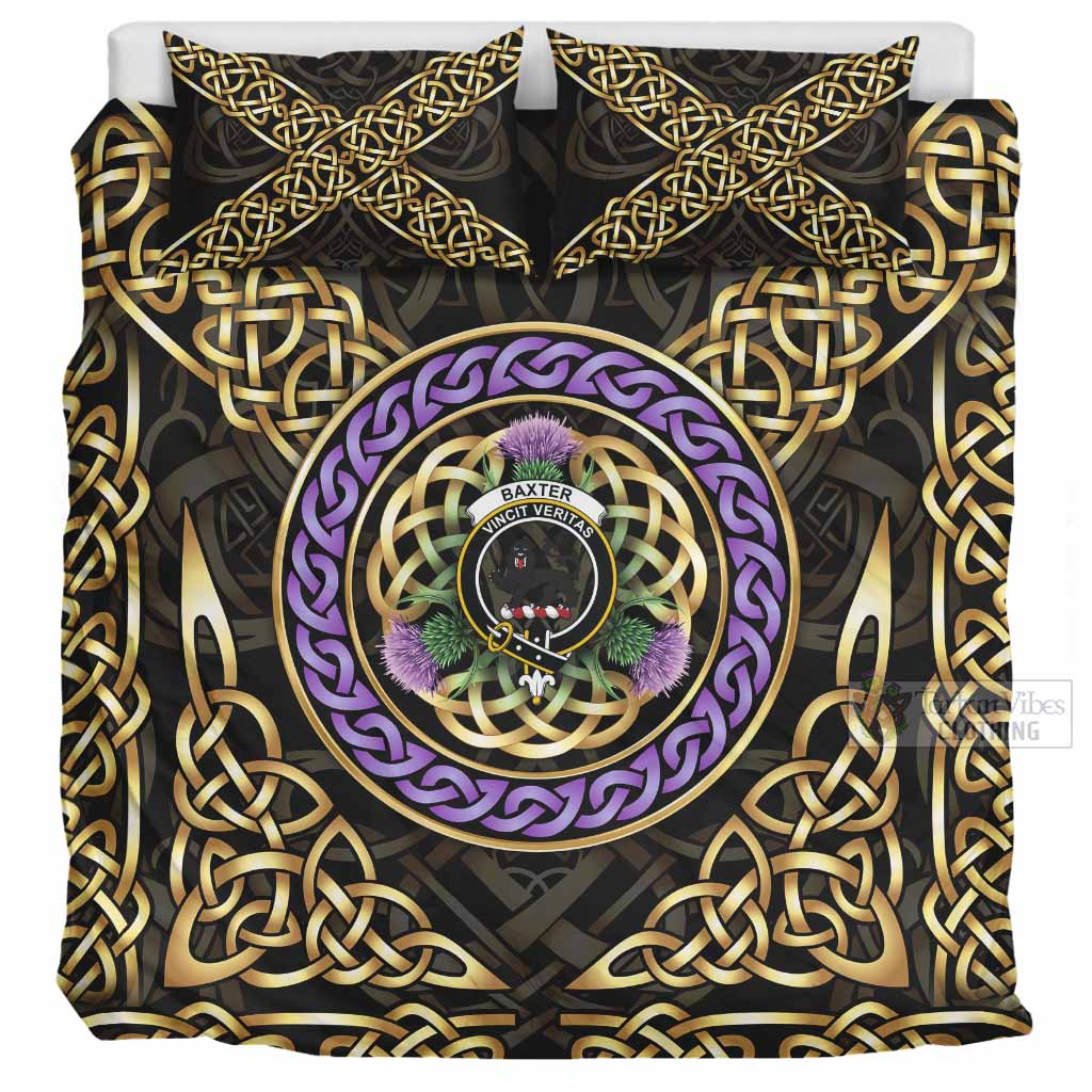 Baxter Clan Crest Bedding Set Celtic Scottish Thistle