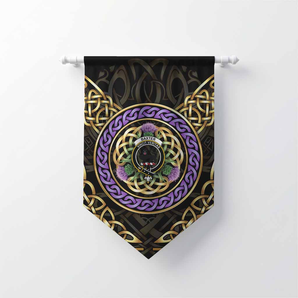 Baxter Clan Crest Gonfalon Celtic Scottish Thistle