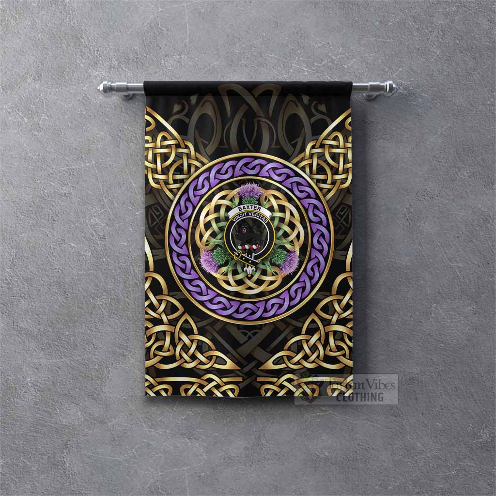 Baxter Clan Crest Gonfalon Celtic Scottish Thistle
