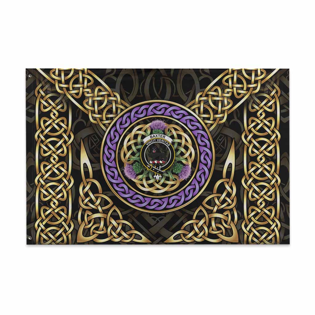 Baxter Clan Crest House Flag Celtic Scottish Thistle 48*72 inch (120*180 cm) - Tartan Vibes Clothing