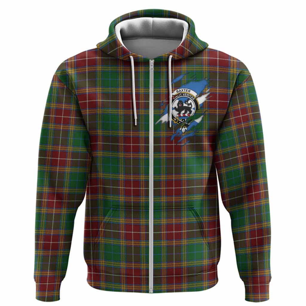 Baxter Clan Crest In Me Tartan Hoodie Scotland Flag Style