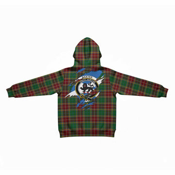 Baxter Clan Crest In Me Tartan Kid Hoodie Scotland Flag Style