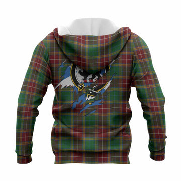 Baxter Clan Crest In Me Tartan Knitted Hoodie Scotland Flag Style