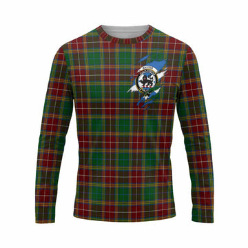 Baxter Clan Crest In Me Tartan Long Sleeve T-Shirt Scotland Flag Style