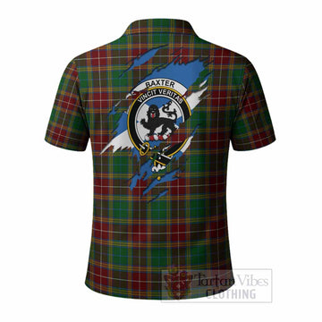 Baxter Clan Crest In Me Tartan Polo Shirt Scotland Flag Style