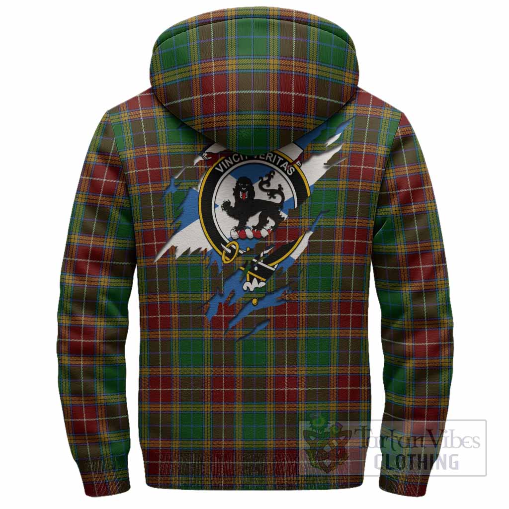 Baxter Clan Crest In Me Tartan Sherpa Hoodie Scotland Flag Style