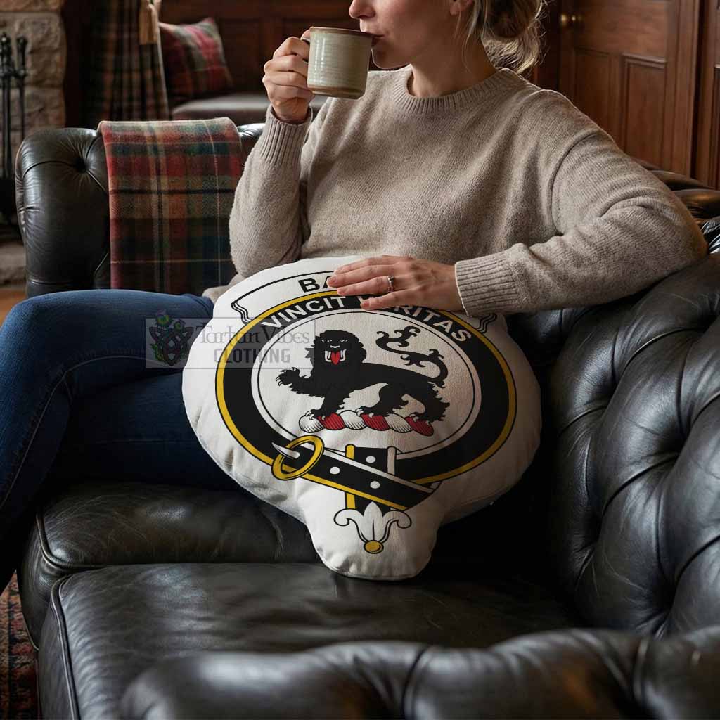 Baxter Clan Crest Shaped Throw Pillow, Scottish Clan Badge Decorative Pillow