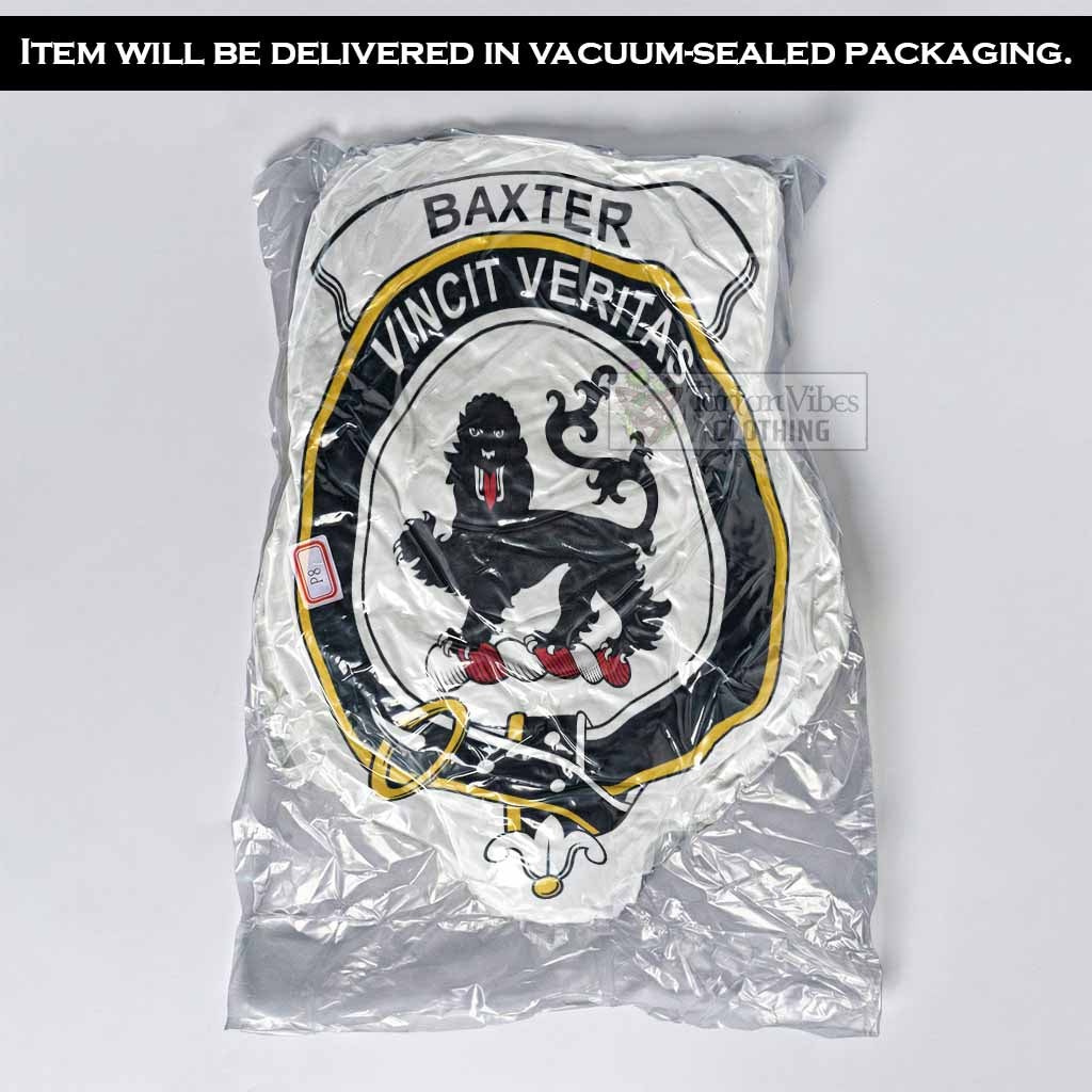 Baxter Clan Crest Shaped Throw Pillow, Scottish Clan Badge Decorative Pillow