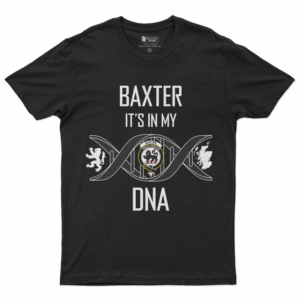 Baxter Clan DNA Men's T-Shirt Black - Tartan Vibes Clothing