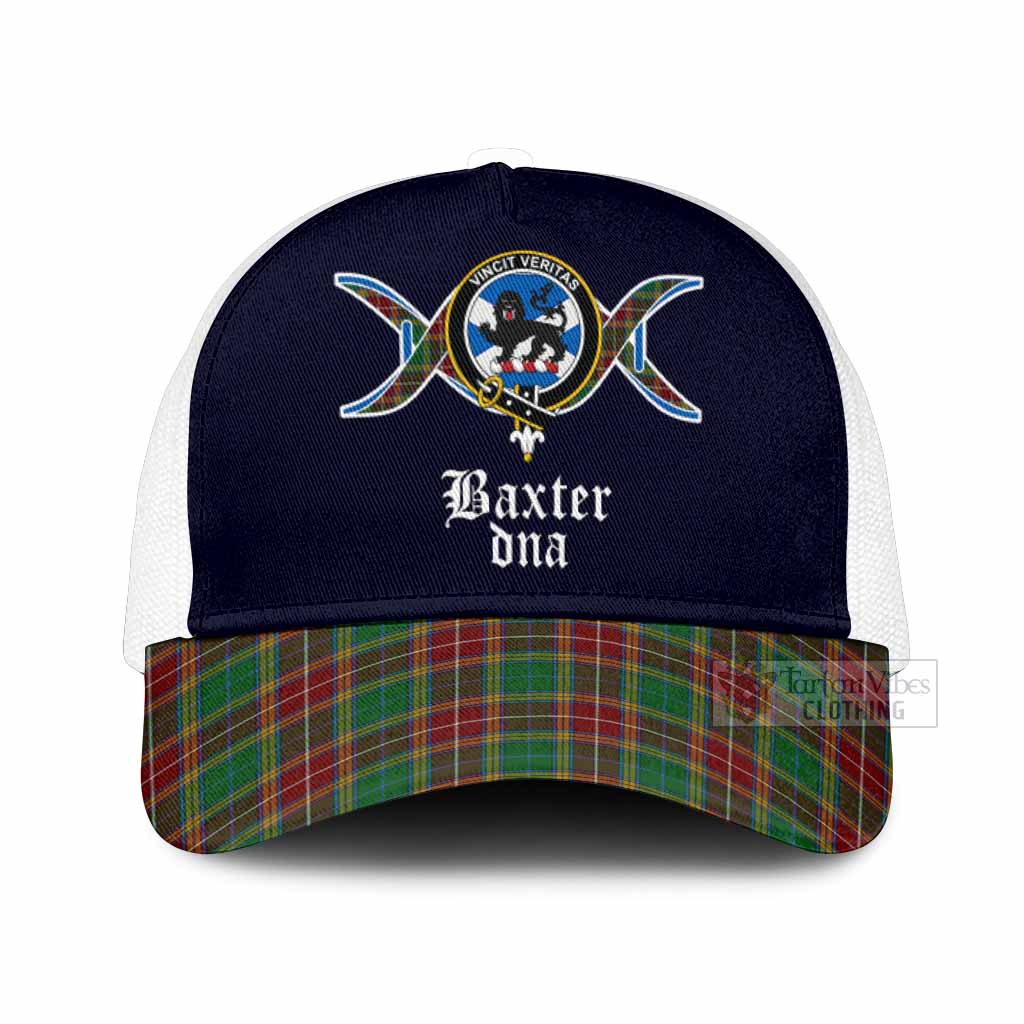 Baxter Clan DNA Tartan Mesh Trucker Cap One Size (Adjustable) White - Tartan Vibes Clothing
