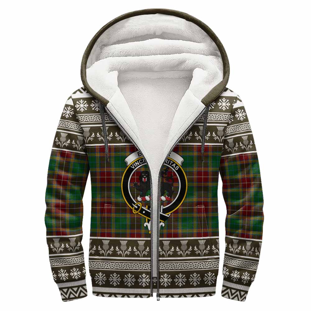 Baxter Clan Tartan Christmas Fleece Hoodie with Family Crest - Tartan Vibes Clothing