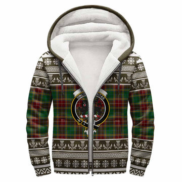Baxter Clan Tartan Christmas Fleece Hoodie with Family Crest