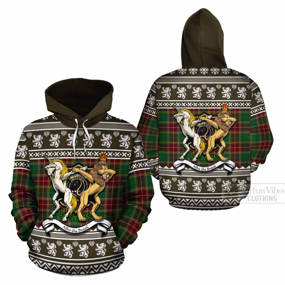 Baxter Clan Tartan Crest Christmas Cotton Hoodie Coat of Arms Funny Style - Tartan Vibes Clothing