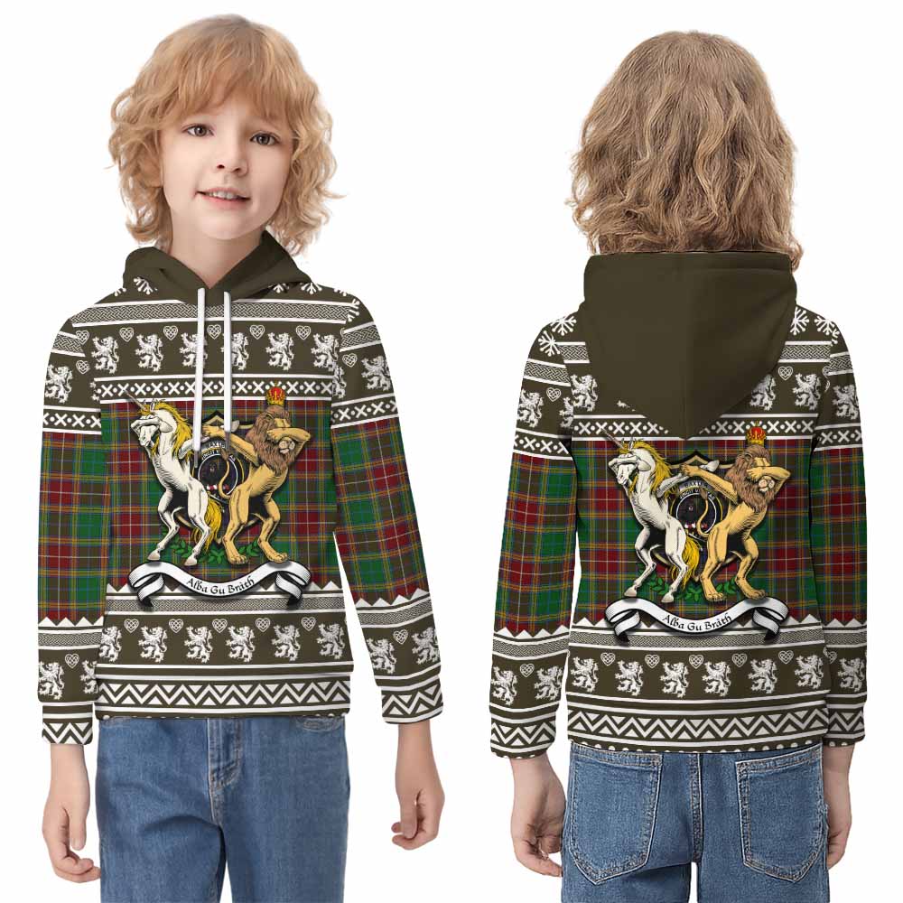 Baxter Clan Tartan Crest Christmas Kid Hoodie Coat of Arms Funny Style - Tartan Vibes Clothing