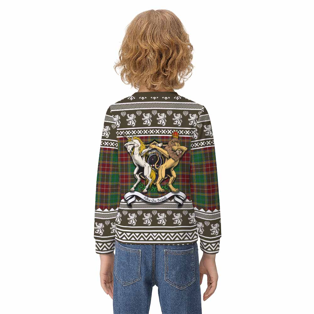 Baxter Clan Tartan Crest Christmas Kid Ugly Sweatshirt Coat of Arms Funny Style - Tartan Vibes Clothing