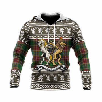 Baxter Clan Tartan Crest Christmas Knitted Hoodie Coat of Arms Funny Style