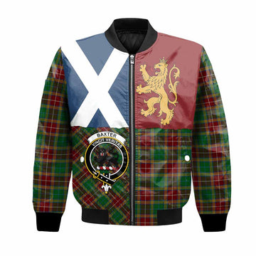 Baxter Crest Tartan Bomber Jacket with Lion Rampant Saltire Style