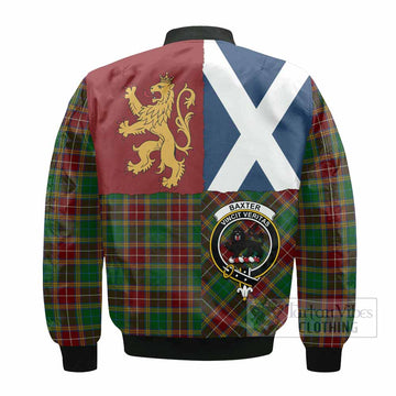 Baxter Crest Tartan Bomber Jacket with Lion Rampant Saltire Style