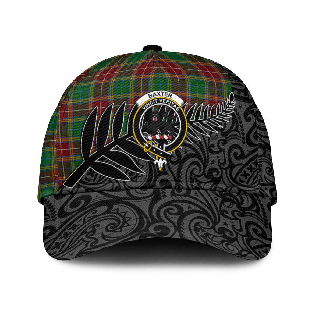 Baxter Crest Tartan Classic Cap with New Zealand Silver Fern Half Style