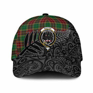 Baxter Crest Tartan Classic Cap with New Zealand Silver Fern Half Style