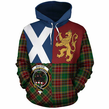 Baxter Crest Tartan Cotton Hoodie with Lion Rampant Saltire Style