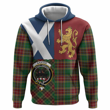 Baxter Crest Tartan Hoodie with Lion Rampant Saltire Style