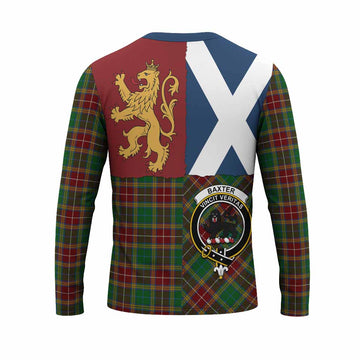 Baxter Crest Tartan Long Sleeve T-Shirt with Lion Rampant Saltire Style
