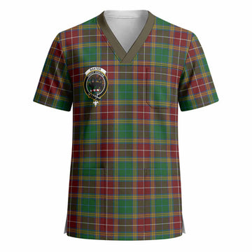 Baxter Crest Tartan Scrub Top - Tartan Vibes Clothing