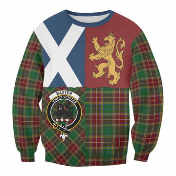 Baxter Crest Tartan Sweatshirt with Lion Rampant Saltire Style