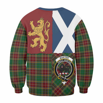 Baxter Crest Tartan Sweatshirt with Lion Rampant Saltire Style