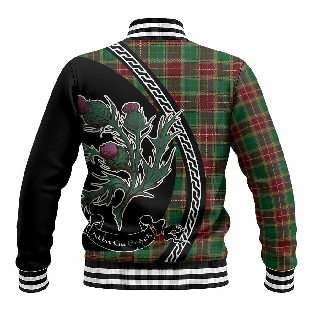 Baxter Family Crest Tartan Baseball Jacket Alba Thistle Inspired - Tartan Vibes Clothing