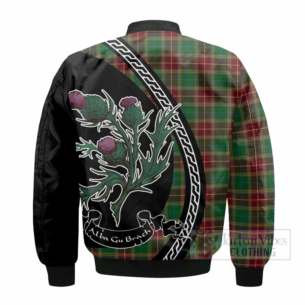 Baxter Family Crest Tartan Bomber Jacket Alba Thistle Inspired - Tartan Vibes Clothing