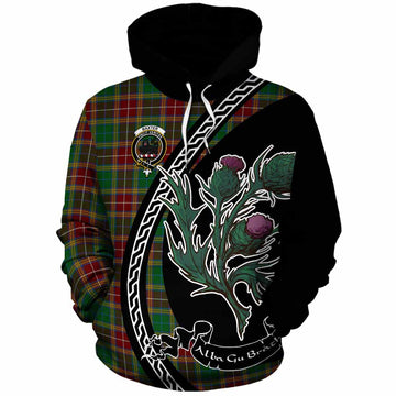 Baxter Family Crest Tartan Cotton Hoodie Alba Thistle Inspired