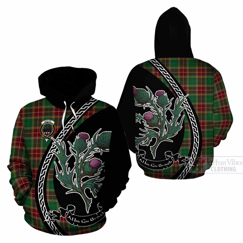 Baxter Family Crest Tartan Cotton Hoodie Alba Thistle Inspired - Tartan Vibes Clothing