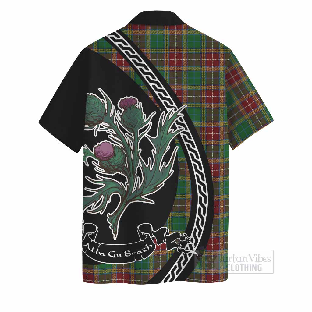 Baxter Family Crest Tartan Hawaiian Shirt Alba Thistle Inspired - Tartan Vibes Clothing