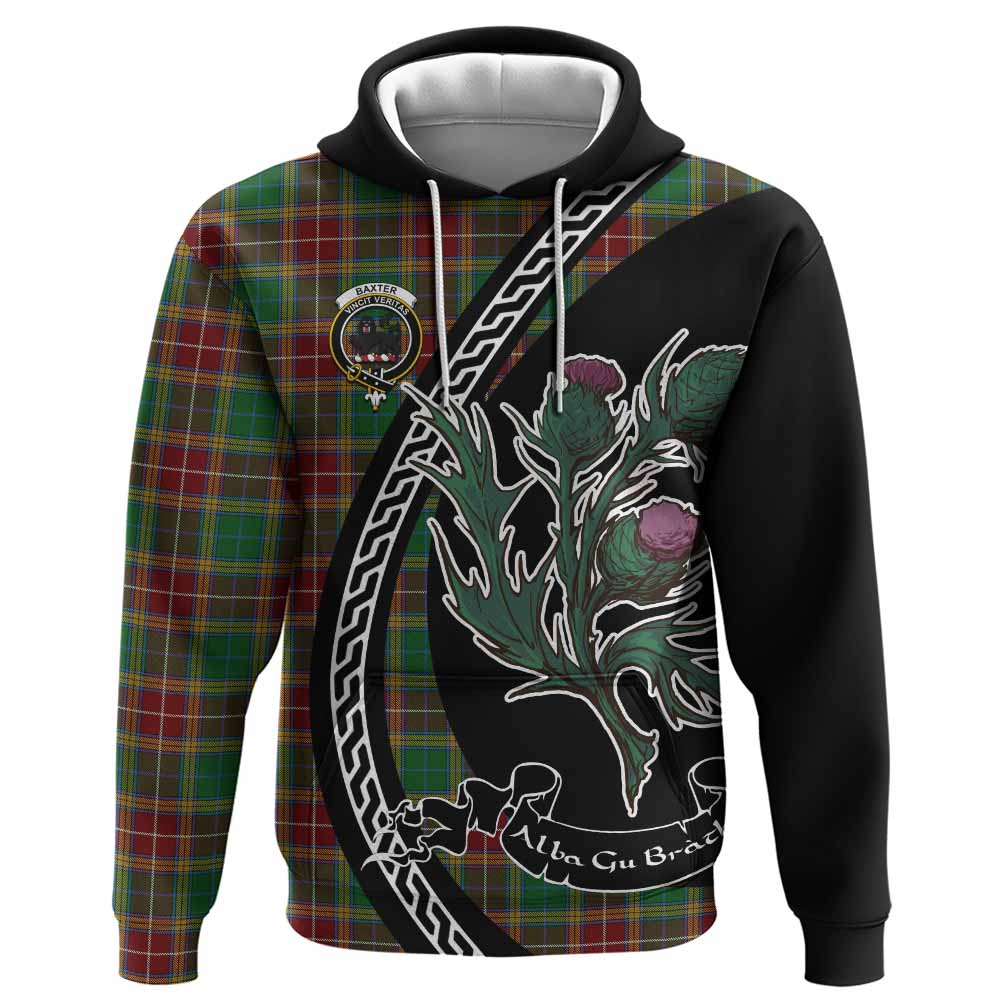 Baxter Family Crest Tartan Hoodie Alba Thistle Inspired - Tartan Vibes Clothing