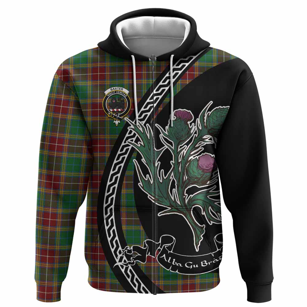 Baxter Family Crest Tartan Hoodie Alba Thistle Inspired - Tartan Vibes Clothing
