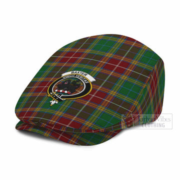 Baxter Family Crest Tartan Jeff Cap, Tartan Flat Cap