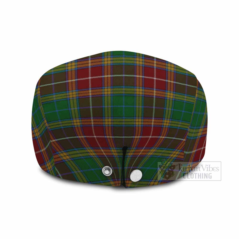 Baxter Family Crest Tartan Jeff Cap, Tartan Flat Cap