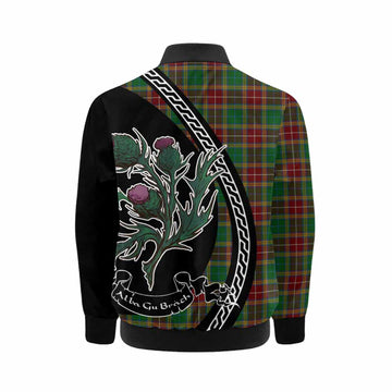 Baxter Family Crest Tartan Kid Bomber Jacket Alba Thistle Inspired