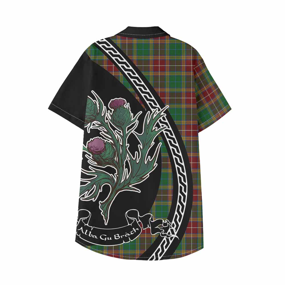 Baxter Family Crest Tartan Kid Hawaiian Shirt Alba Thistle Inspired - Tartan Vibes Clothing