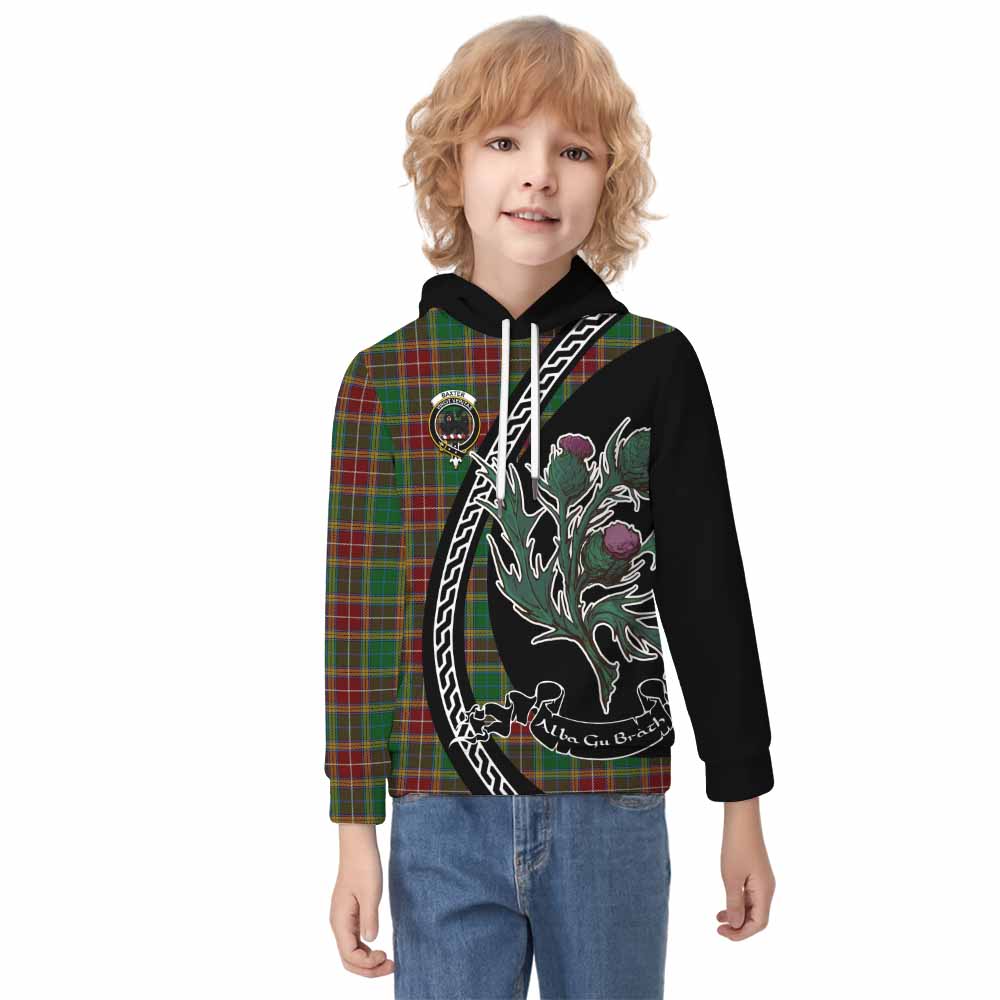 Baxter Family Crest Tartan Kid Hoodie Alba Thistle Inspired - Tartan Vibes Clothing