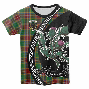Baxter Family Crest Tartan Kid T-shirt Alba Thistle Inspired - Tartan Vibes Clothing
