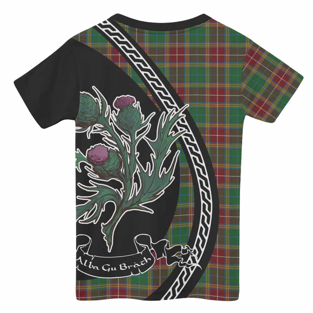 Baxter Family Crest Tartan Kid T-shirt Alba Thistle Inspired - Tartan Vibes Clothing