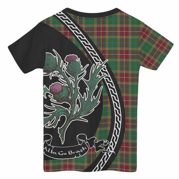Baxter Family Crest Tartan Kid T-shirt Alba Thistle Inspired - Tartan Vibes Clothing